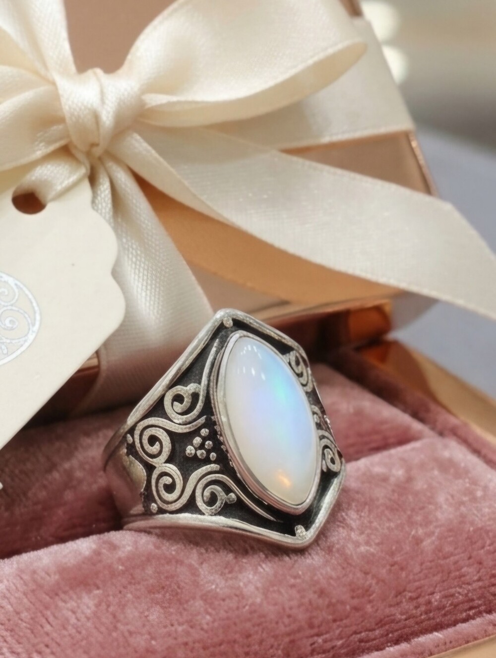 Classic Boho Moonstone Ring